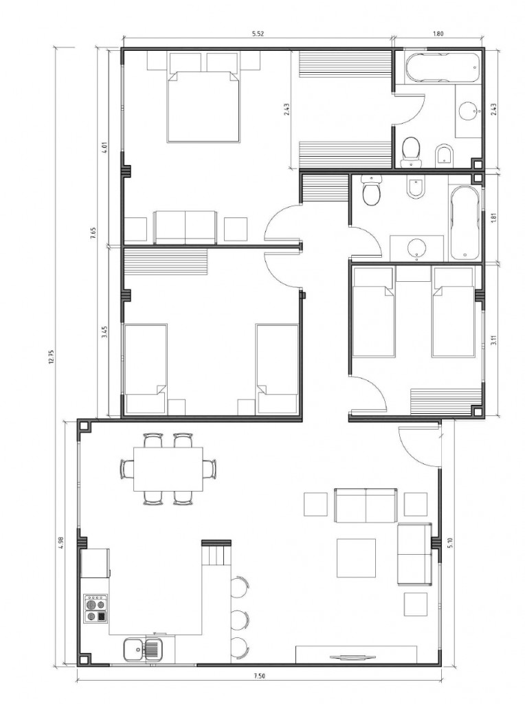 Casas Prefabricadas Modulares - Modelo Innova 150 m2